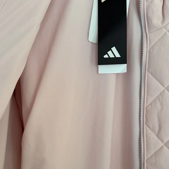 NWT ADIDAS go to golf Pink Quilted Jacket retail &150 - Picture 10 of 11